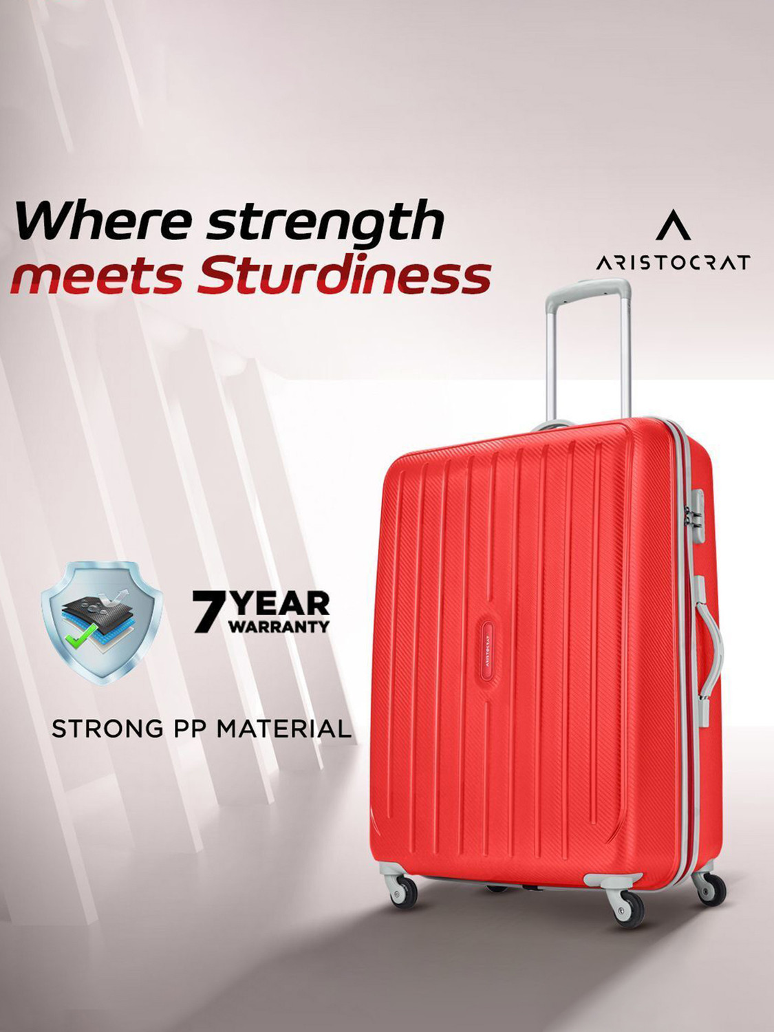 Image of ARISTOCRAT 75 - Hardbody Trolley Bag Check-in Suitcase 4 Wheels - 30 inch