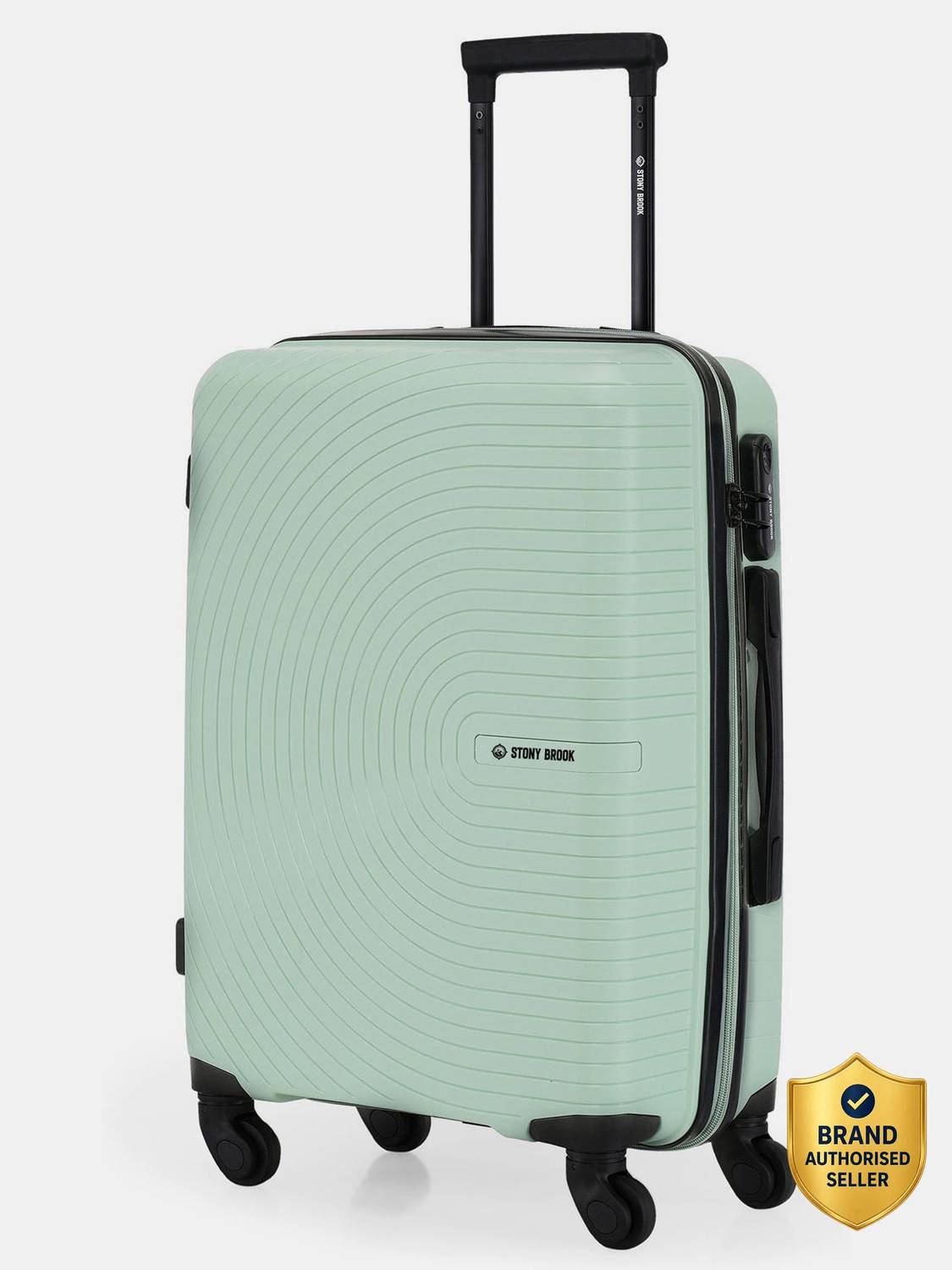 Stony Brook by Nasher Miles Crescent Hard-Sided Polypropylene Cabin Pastel Green 55cm Trolley Bag Cabin Suitcase 4 Wheels - 20 inch