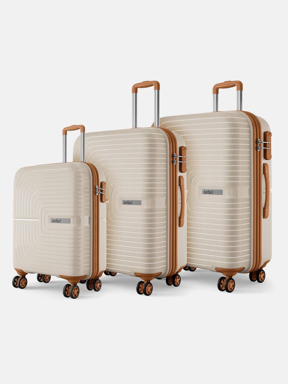 SAFARI Hard Body Set of 3 Luggage 8 Wheels - Eclipse Neo 55/66/75
