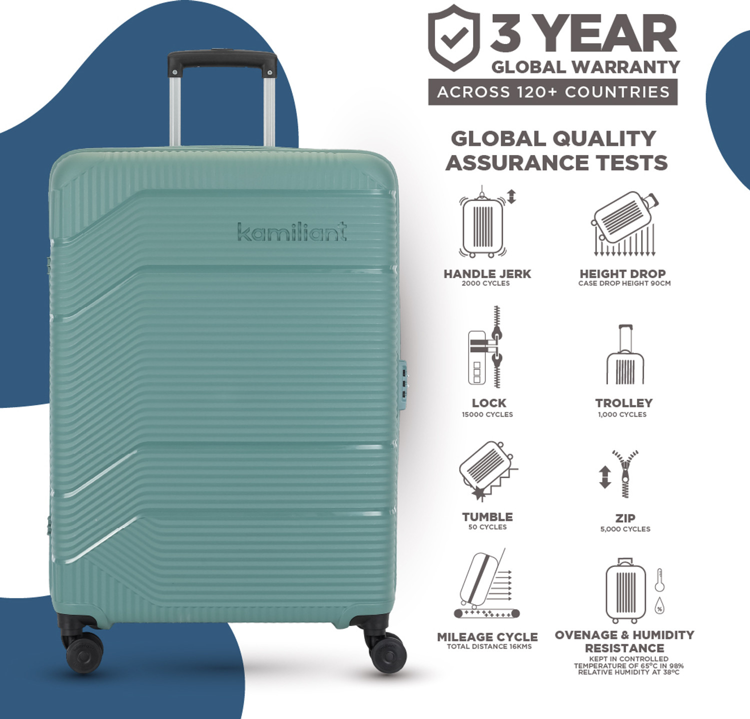Image of KAMILIANT by American Tourister ARMOR Check-in Suitcase 8 Wheels - 30 inches