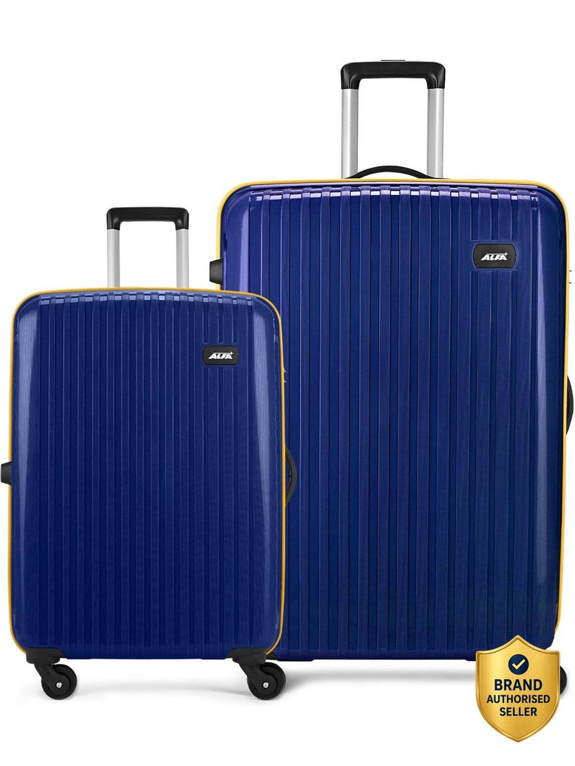 ALFA by VIP Excel 2 (Small 55cm| Medium 65cm) Suitcase With Combination Lock Cabin & Check-in Set 8 Wheels - 26 Inch