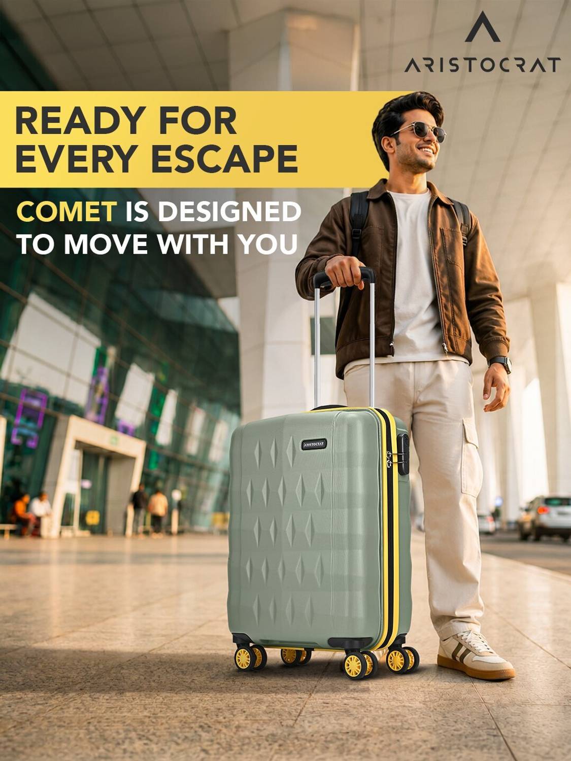 ARISTOCRAT Comet 22 inch 8-Wheel Cabin Suitcase - Image 2