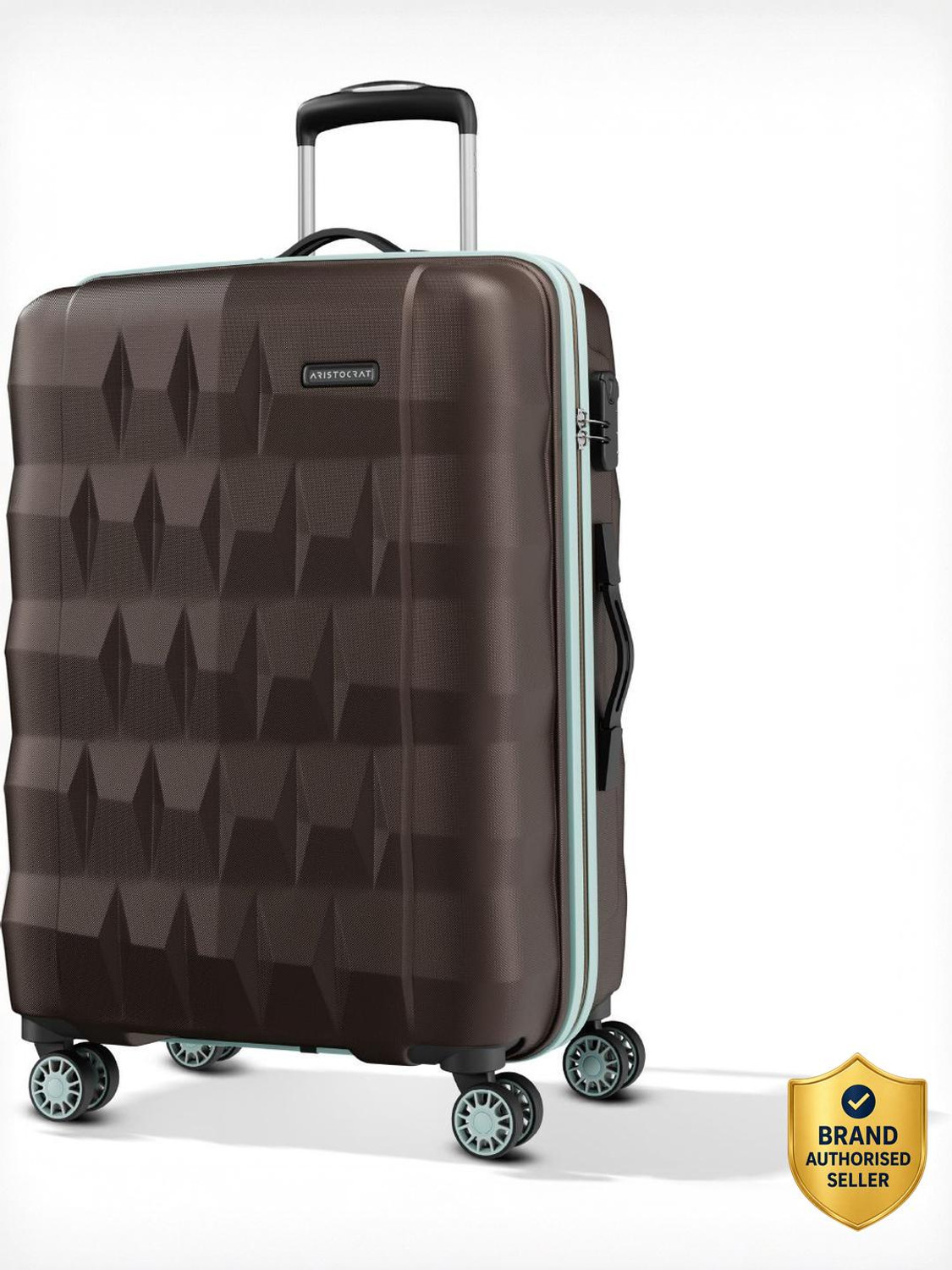 Image of ARISTOCRAT Comet Check-in Trolley Bag | Large Hard Luggage with Combination Lock Check-in Suitcase 8 Wheels - 30 Inch