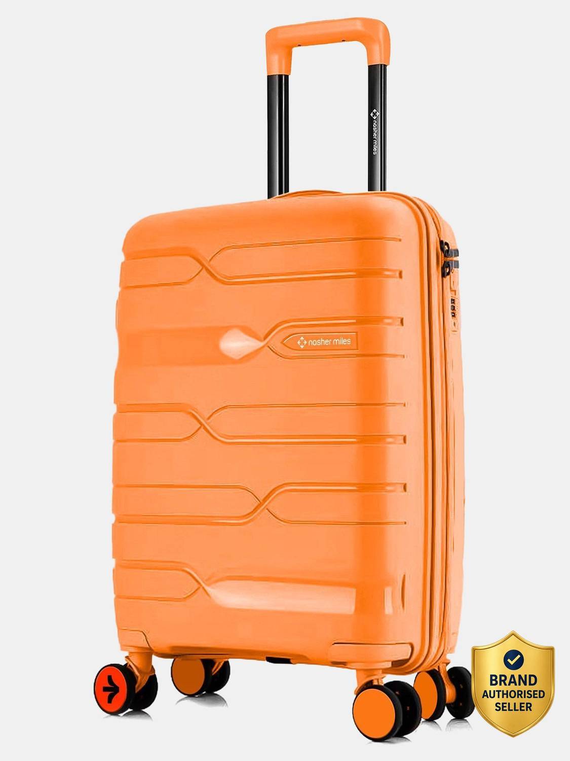 NASHER MILES Paris Polypropylene 20 inch Hard-Sided Spinner Trolley Bag for Travel & Business Cabin Suitcase 8 Wheels - 20 inch