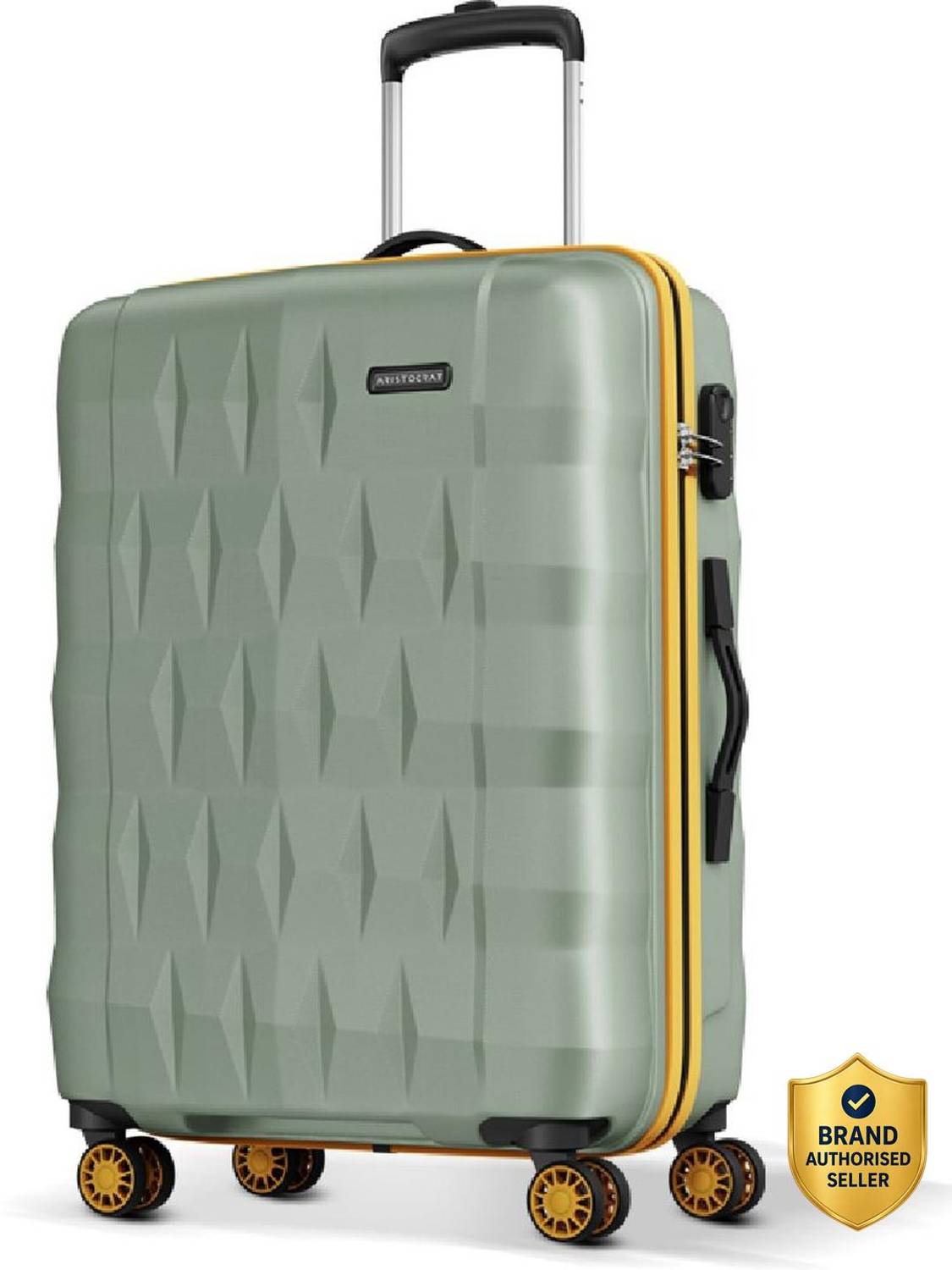 ARISTOCRAT Comet 66cm 8-Wheel Check-in Suitcase (Green)