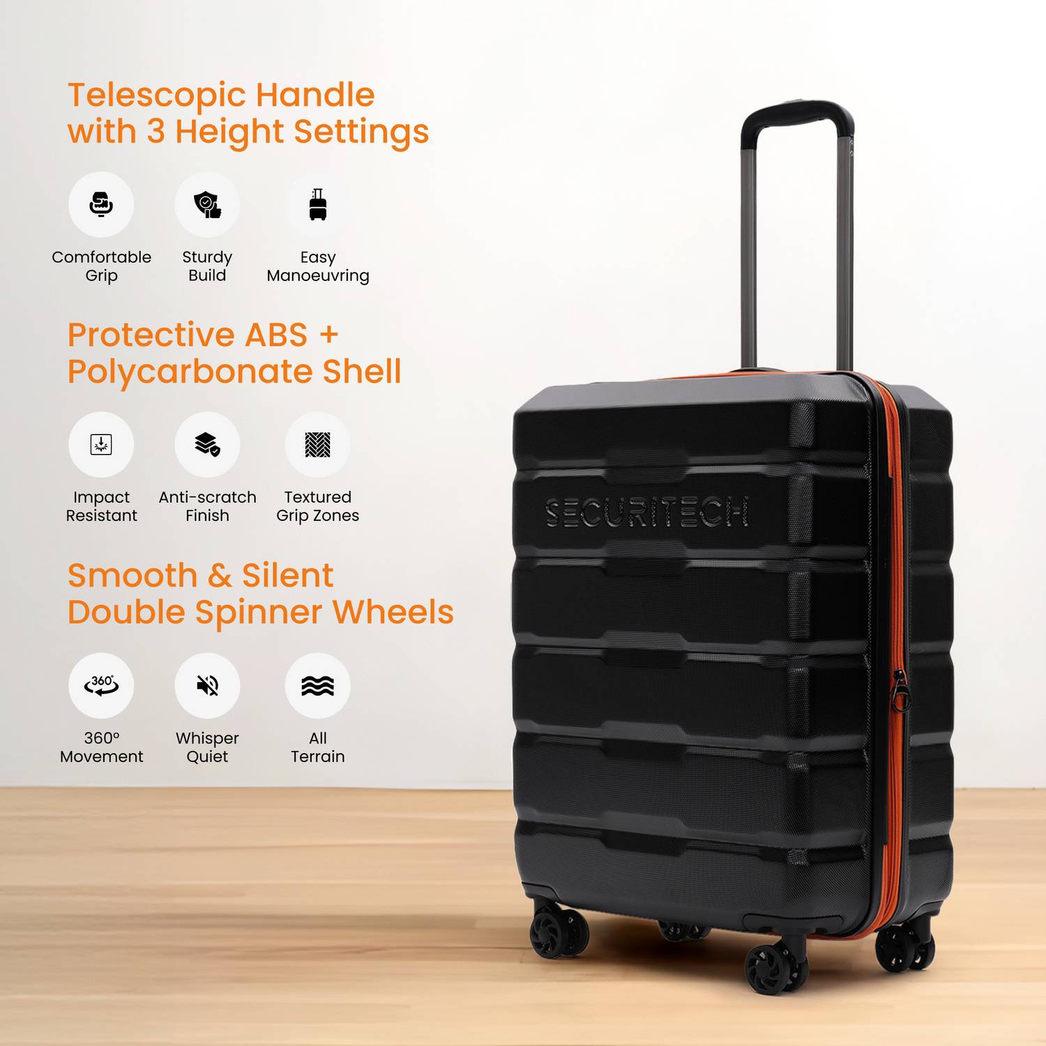 SECURITECH CITADEL 26 Inch Expandable Suitcase - Image 3