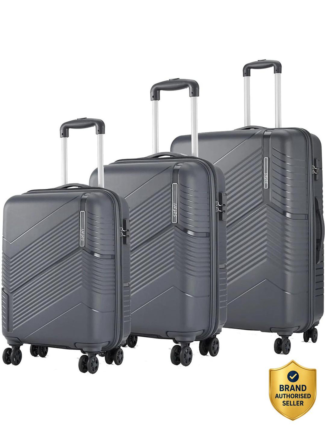 Image of SAFARI Carter Hard-Luggage Set of 3 Trolley Bags Cabin & Check-in Set 8 Wheels - 28 inch