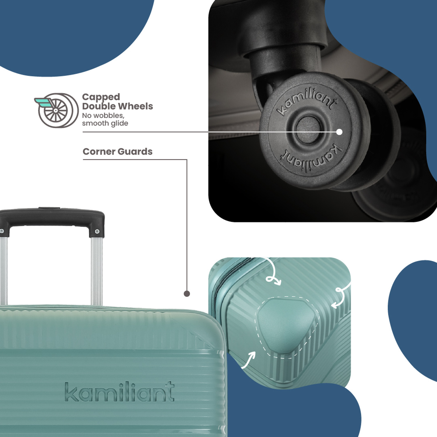 Image of KAMILIANT by American Tourister ARMOR Check-in Suitcase 8 Wheels - 30 inches
