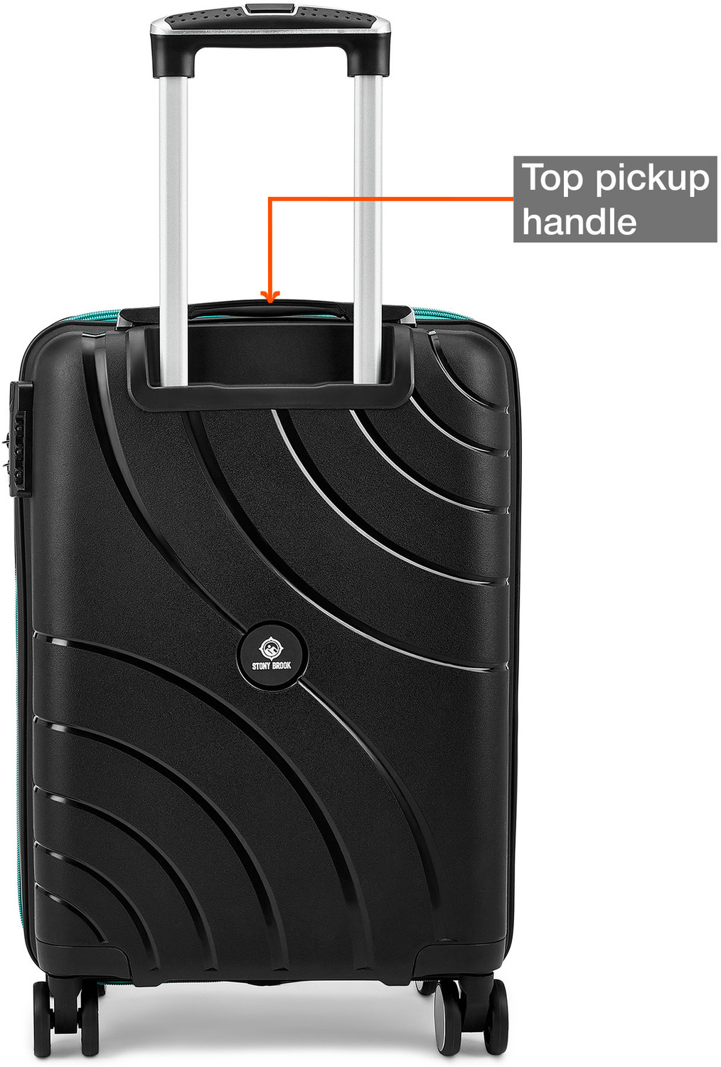 Image of Stony Brook by Nasher Miles Cascade Hard-Sided Polypropylene 55cm Spinner Trolley Bag for Travel Use Cabin Suitcase 8 Wheels - 20 inch