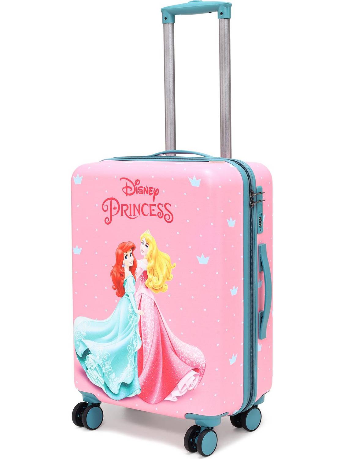 DISNEY Novex 18 Inch Kids Princess Trolley Bag / Kids Trolley Suitcase /Kids Travel Bag Cabin Suitcase 4 Wheels - 18 inch