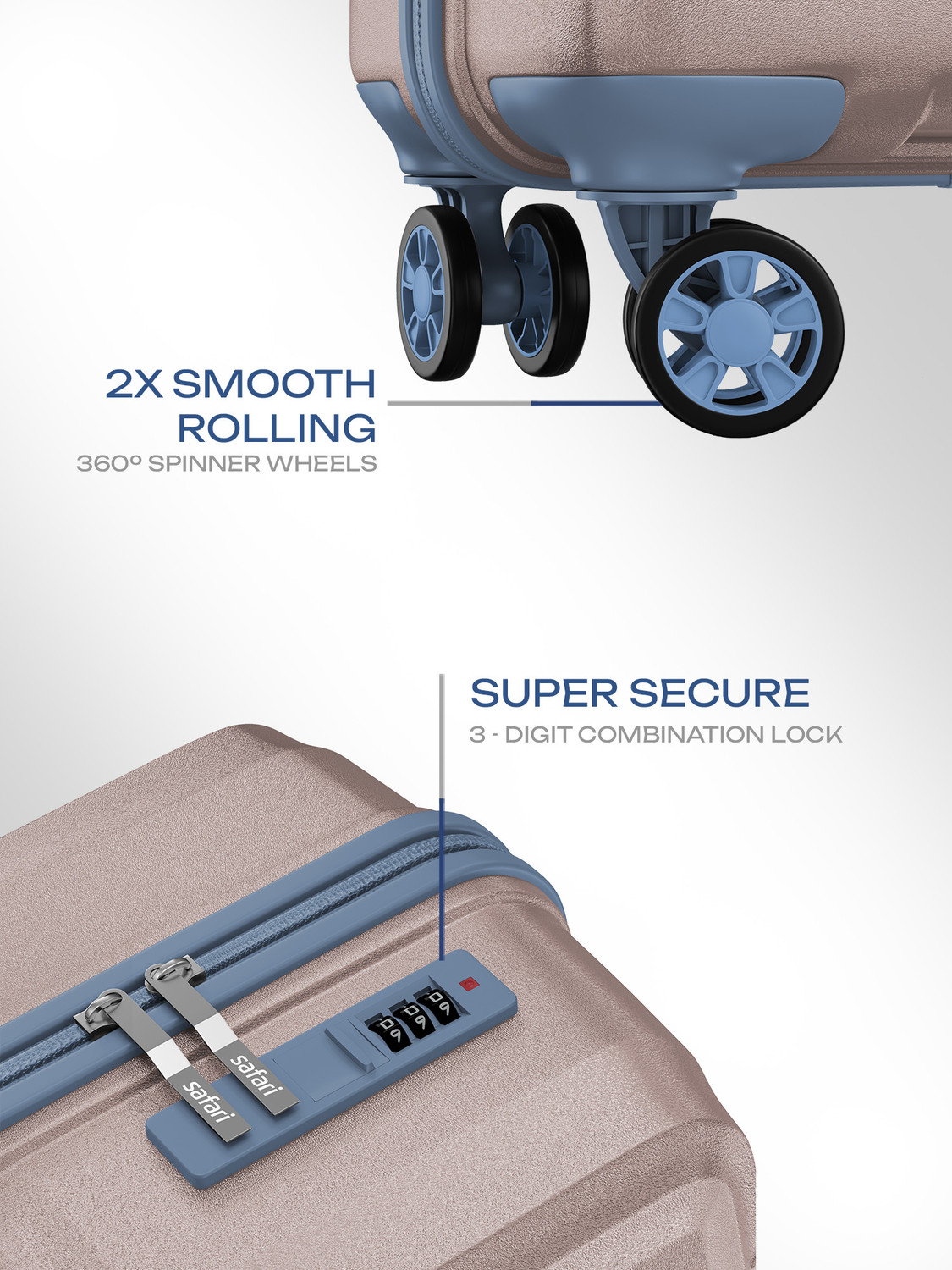 Image of SAFARI Auris Cabin & Check-in Set 8 Wheels - 26 inch