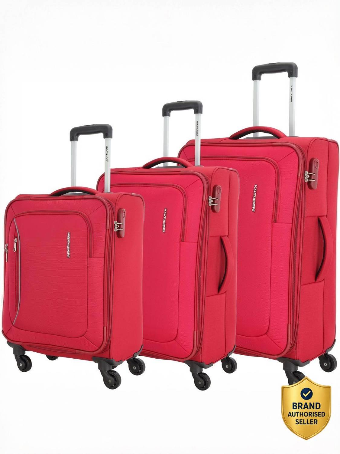 Kamiliant by American Tourister (Small 59Cm | Medium 70Cm | Large 80Cm)Combination Lock-Sienna Expandable Cabin & Check-in Set 4 Wheels - 31 Inches