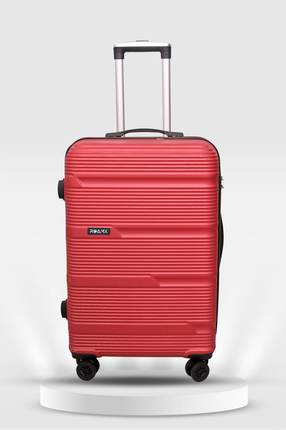 Image of Roamx COMBO SET OF 2 PREMIUM LUGGAGE TROLLEYBAG CHERRY RED SUITCASE Cabin & Check-in Set 8 Wheels - 24 inch