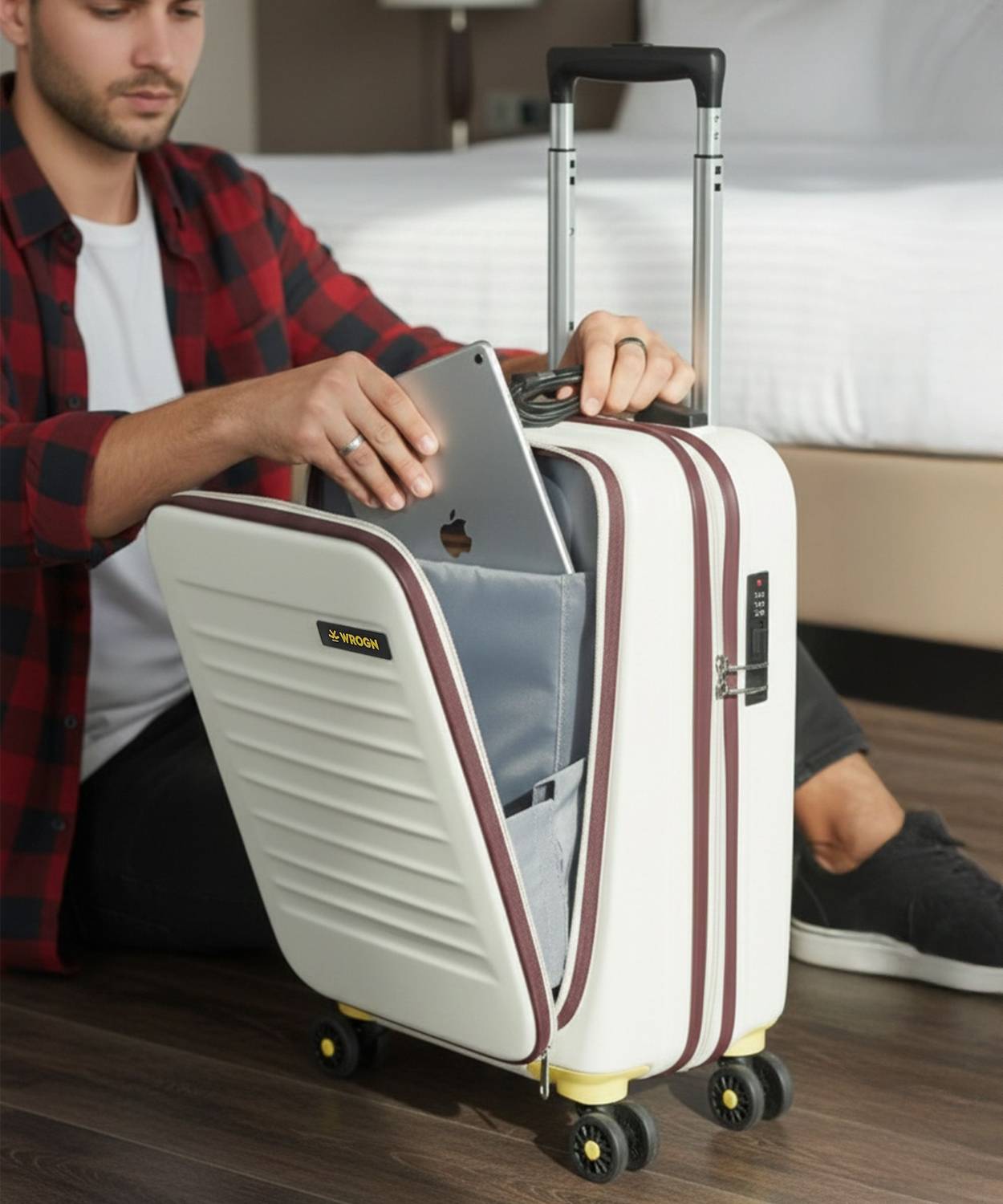 WROGN Kangaroo Cabin Suitcase 8 Wheels 22 Inch - Image 1