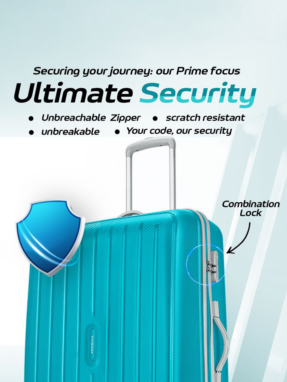 Image of ARISTOCRAT of 2 (Small 55cm| Medium 65cm) - Trolley Bag Cabin & Check-in Set 4 Wheels - 27 inch