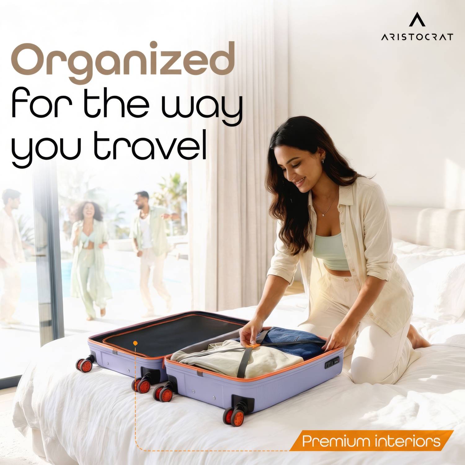 ARISTOCRAT Apex 22 Inch Hard Side Luggage - Image 4