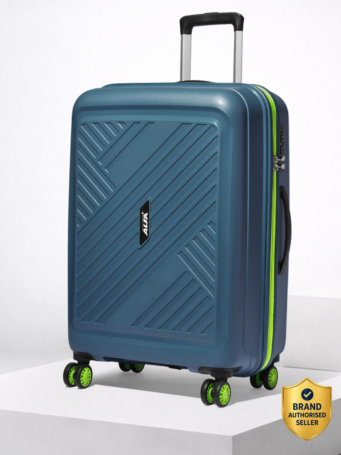 Image of ALFA by VIP Rhino Strong Hard Side Luggage | Trolley Bag With Flushed Combination Lock Check-in Suitcase 8 Wheels - 30 Inch