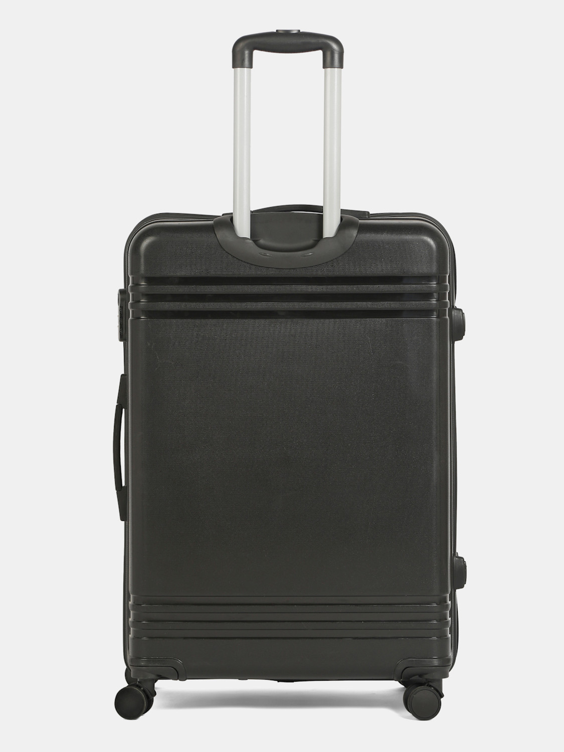 Image of Teakwood Leathers Unisex Textured Set of 3 Trolley Bag (Small-Medium-Large, Black) Cabin & Check-in Set 8 Wheels - 30 inch