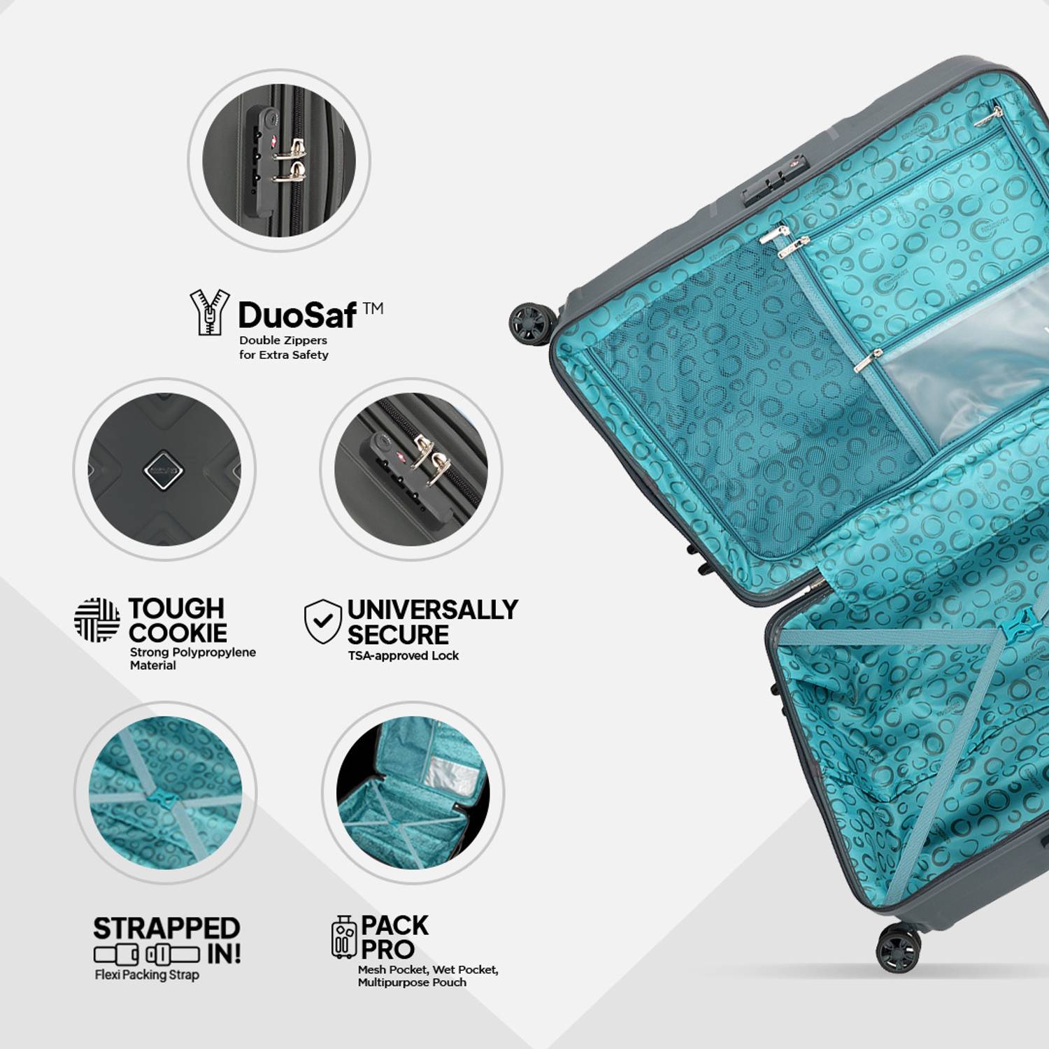 AMERICAN TOURISTER Kross polypropylene Dark Slate (AMT KROSSPLUS