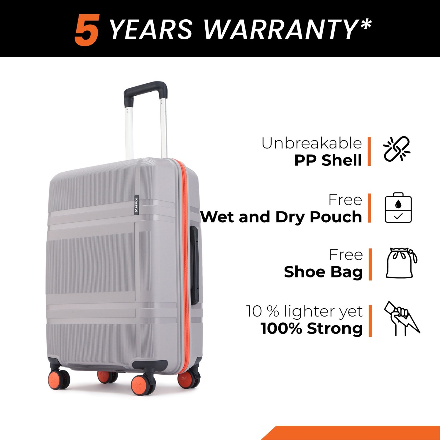 Image of HRX Helium Check-in Suitcase 8 Wheels - 26 inch