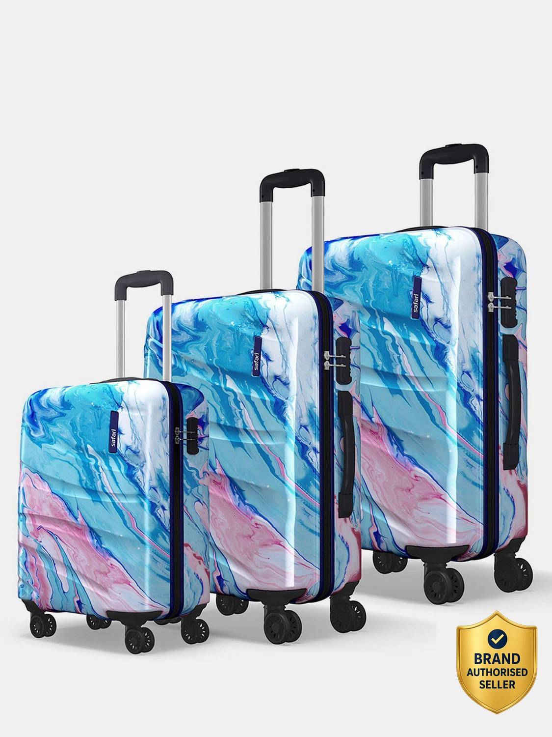 SAFARI Hue Plus 8 Wheels 30 inch Blue Pack of 3 - Image 1