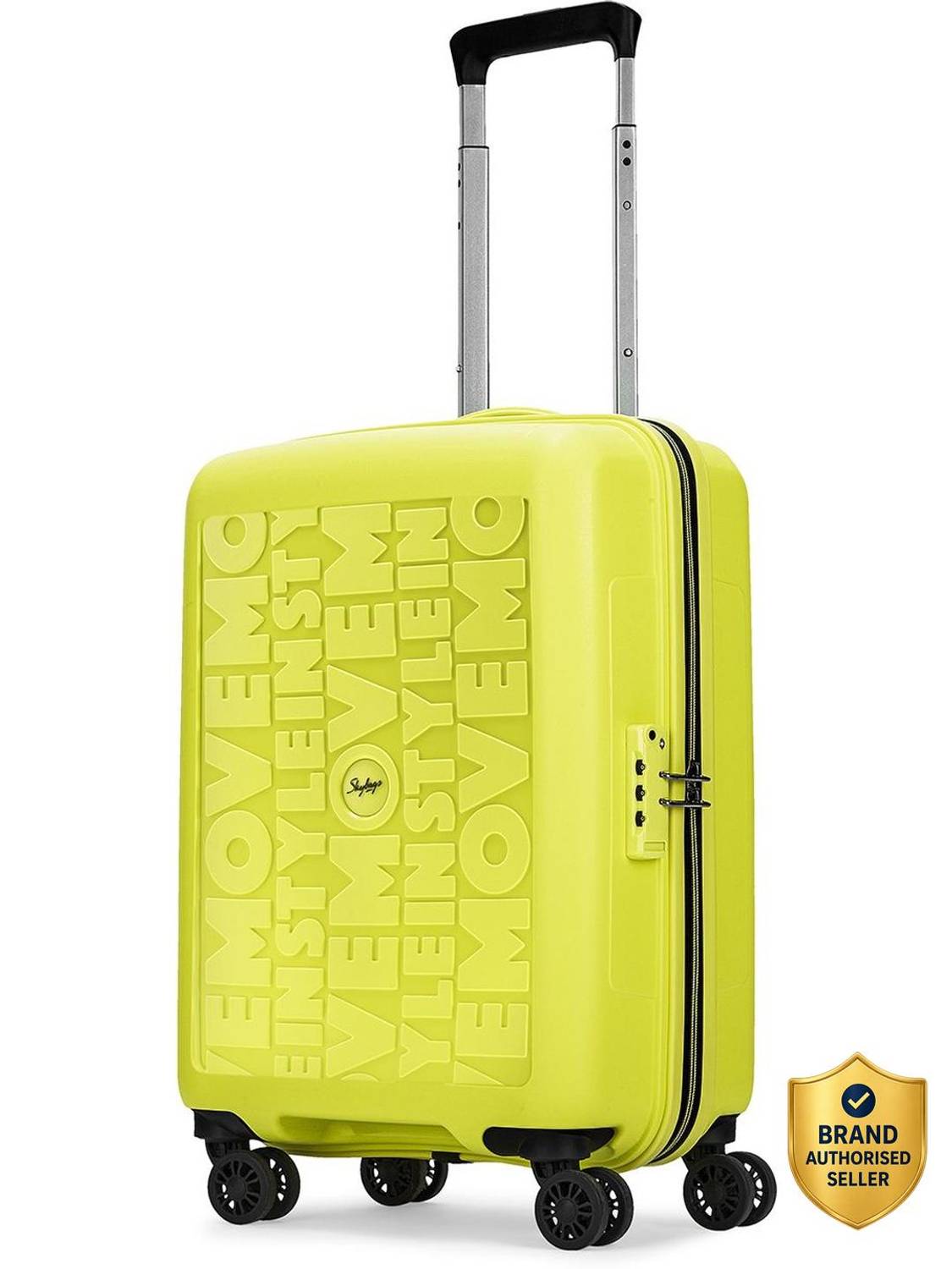 SKYBAGS Play Hard Side Stylish Trolley Bag, Polypropylene Travel Luggage with TSA Lock Cabin Suitcase 8 Wheels - 22 Inch
