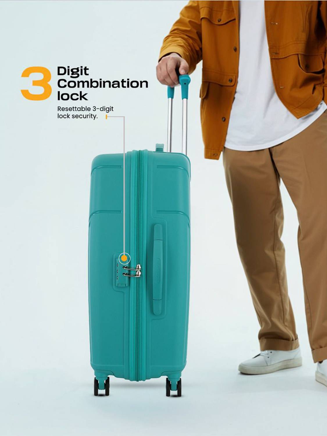 Kamiliant by American Tourister Combination Lock-Endure 55Cm Pack of 3 - Image 5