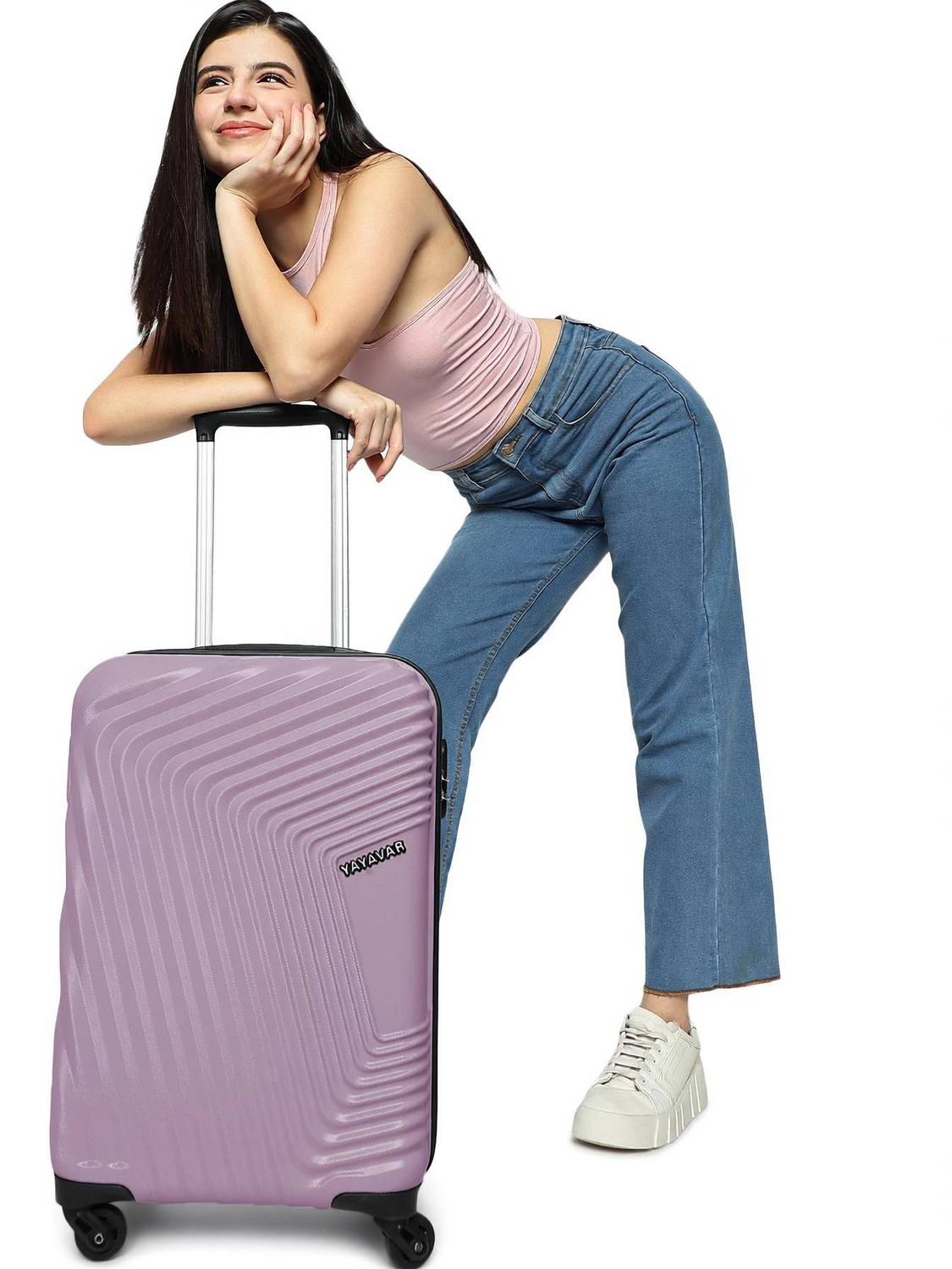 YAYAVAR Monaco Scratchproof 360Degree Rotating Latest Design Trolley Bag Cabin Suitcase 4 Wheels - 22 Inch