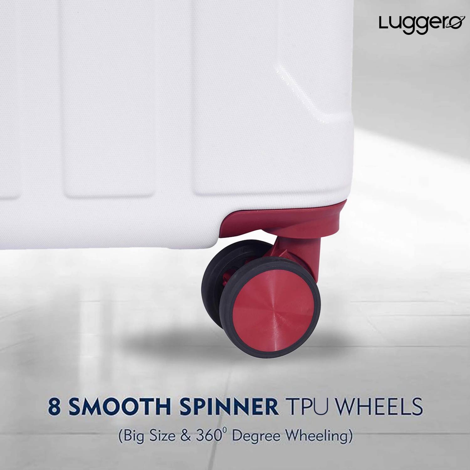 Luggero CANDY Light-Weight & Durable Polycarbonate OFF White Hard