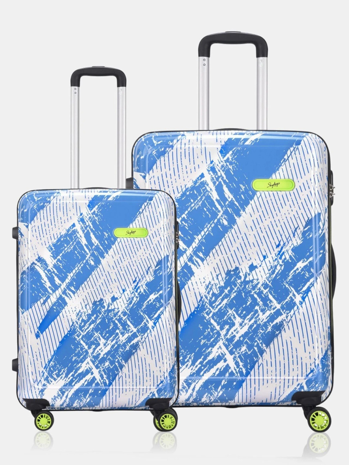 Image of SKYBAGS Stroke Neo Printed Hard Side Trolley Bag Lightweight, Stylish Travel Luggage Cabin & Check-in Set 8 Wheels - 26 Inch