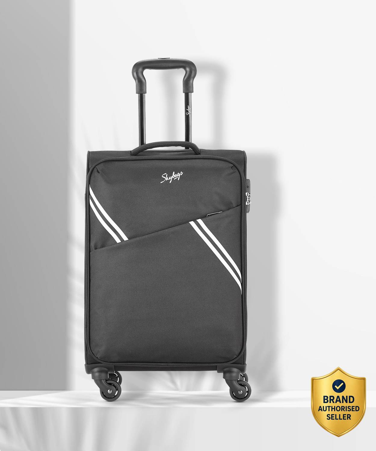 SKYBAGS TRICK 4W STR (E) 58 BLACK Cabin Suitcase 4 Wheels - 22 inch
