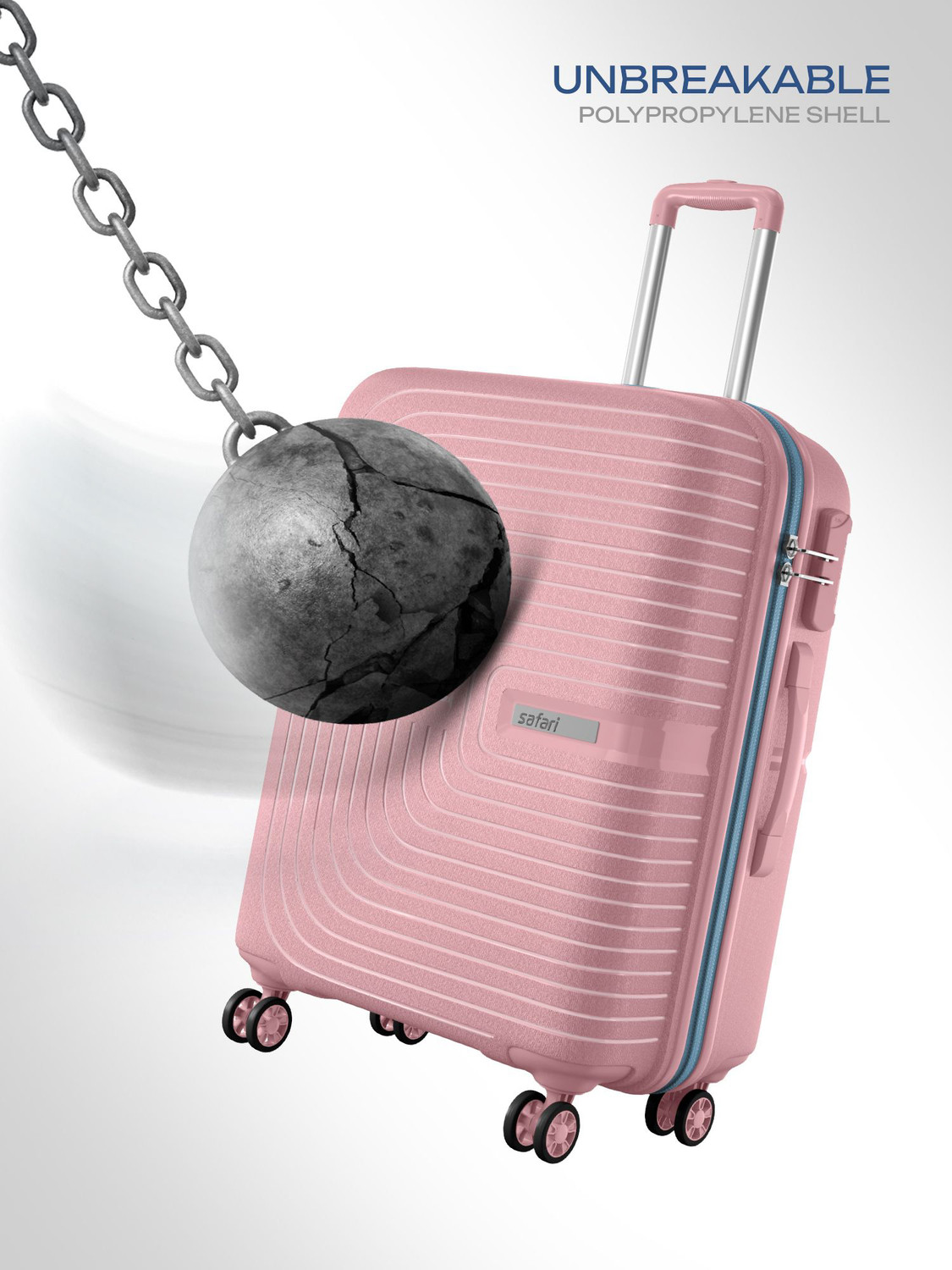 Image of SAFARI ECLIPSE NEO 66 4W ROSE GOLD Check-in Suitcase 8 Wheels - 26 Inches