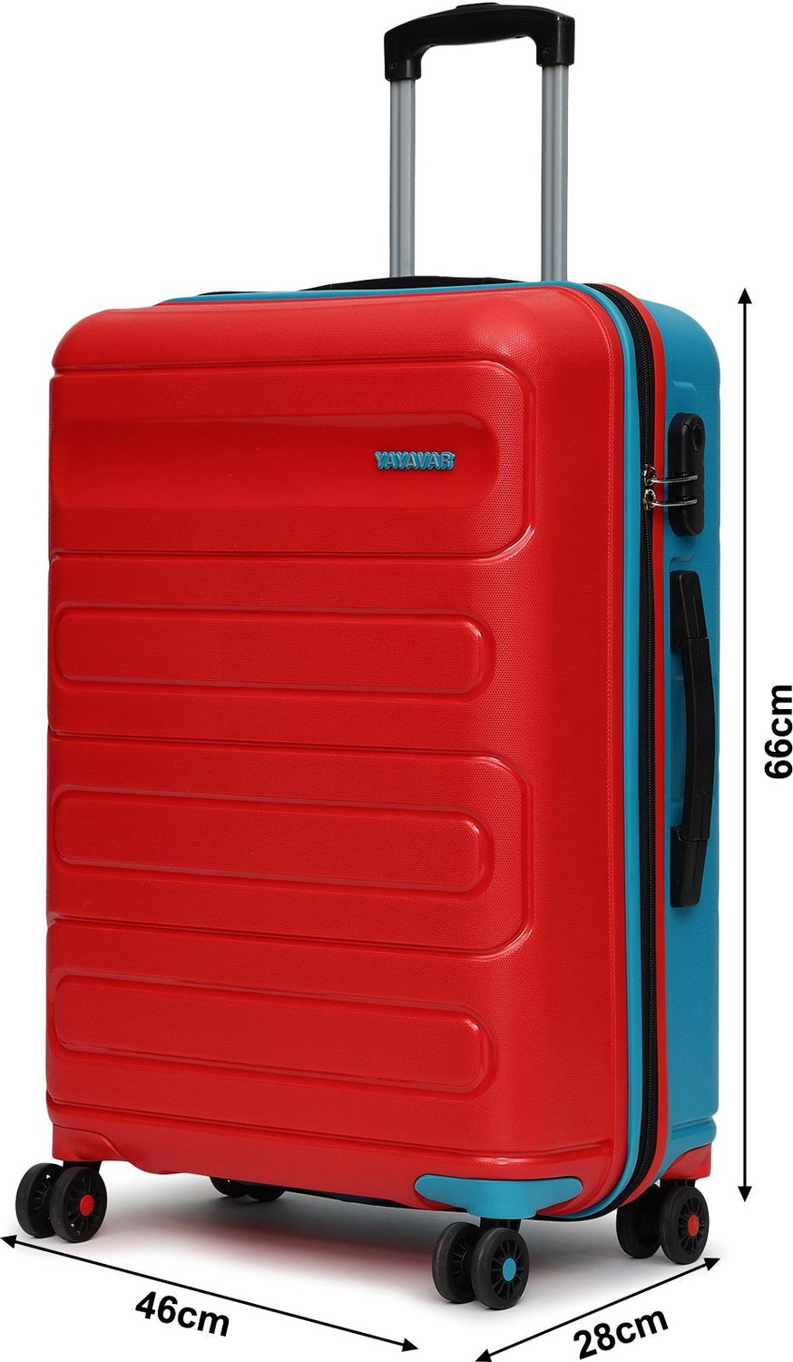 Image of YAYAVAR TOKYO REMIX FunColours UNBREAKABLE PREMIUM RANGE(5 YEARS INTERNATIONAL WARRANTY) Check-in Suitcase 8 Wheels - 26 inch