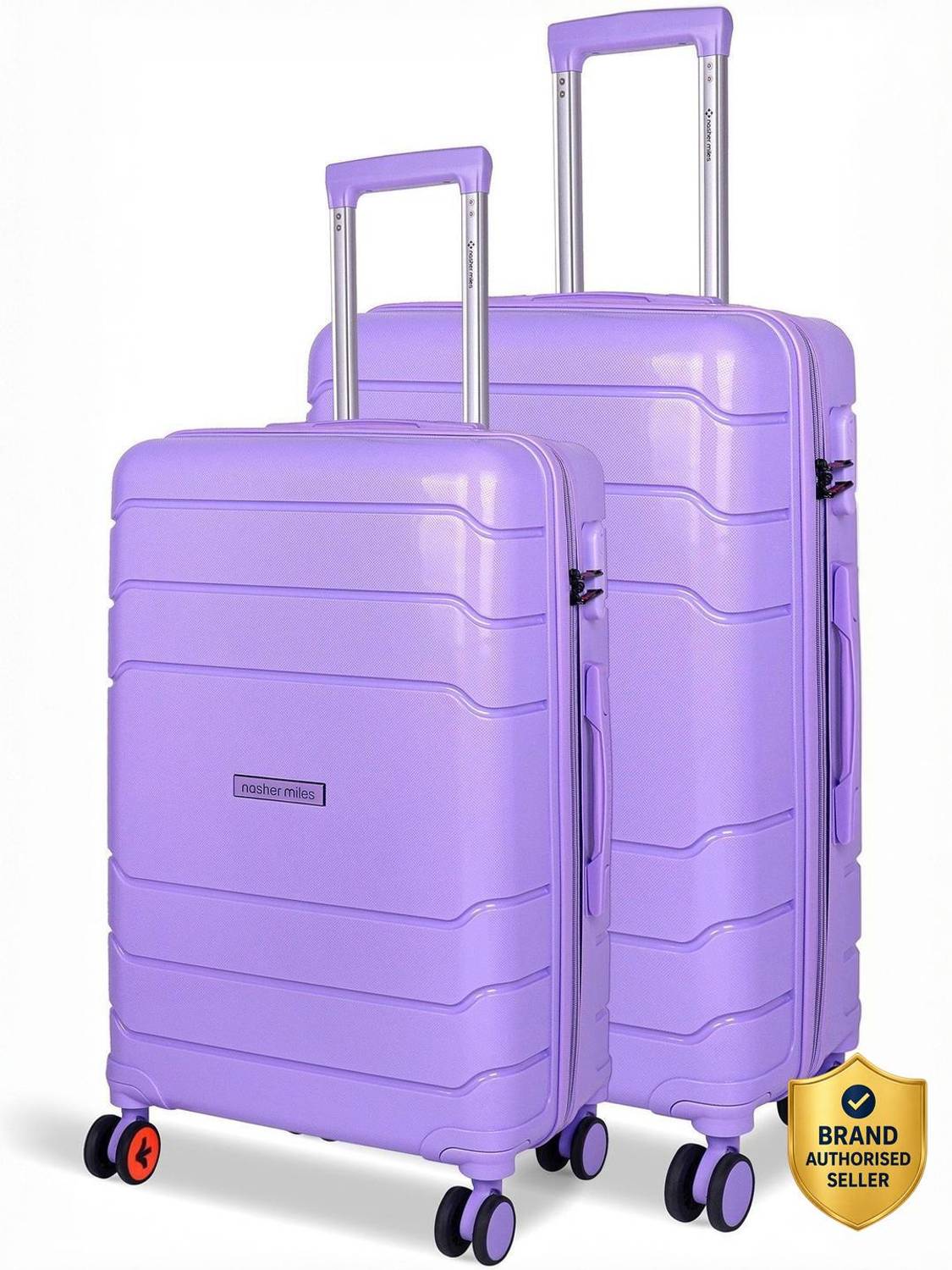 NASHER MILES Hard Body Set of 2 Luggage 8 Wheels - HardSided Poly...mo