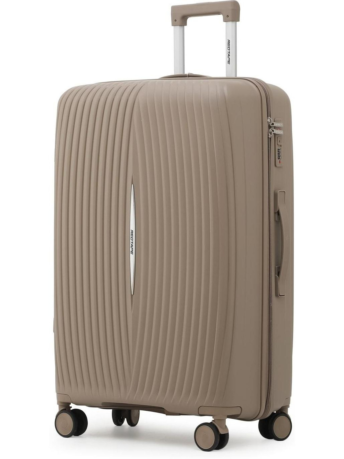 Image of Red Tape Unisex 100L Polypropylene Hard Trolley Bag Check-in Suitcase 8 Wheels - 28 inch