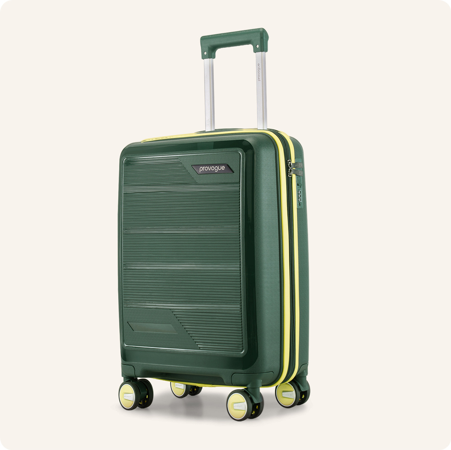 Image of PROVOGUE Spectrum 8W 75 Midnight Fern Green Trolley Bag Expandable Check-in Suitcase 8 Wheels - 30 inch