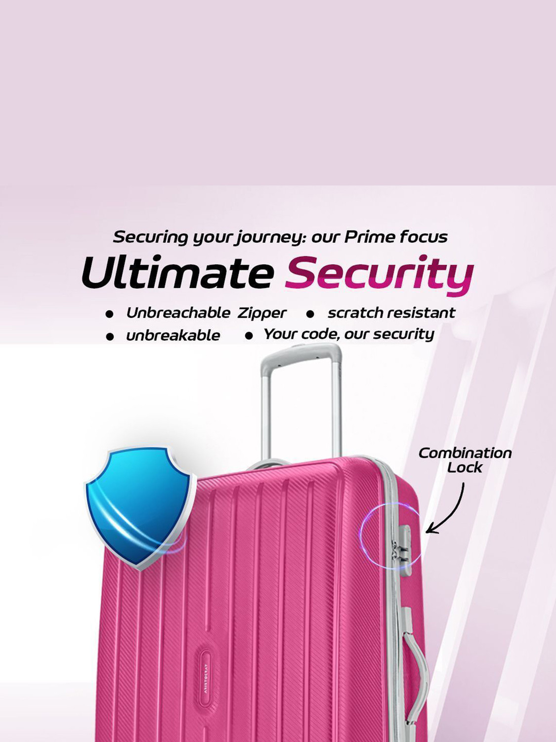 Image of ARISTOCRAT Photon 65 - Hardbody Trolley Bag For Women Check-in Suitcase 4 Wheels - 26 Inch