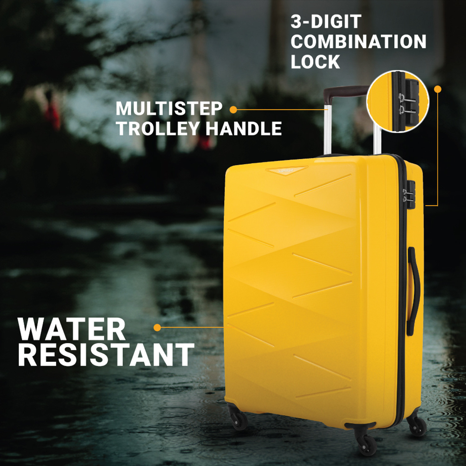 Image of Kamiliant by American Tourister (Small 55Cm |Medium 68Cm| Large 79Cm)Combination Lock-Triprism Cabin & Check-in Set 4 Wheels - 31 Inch