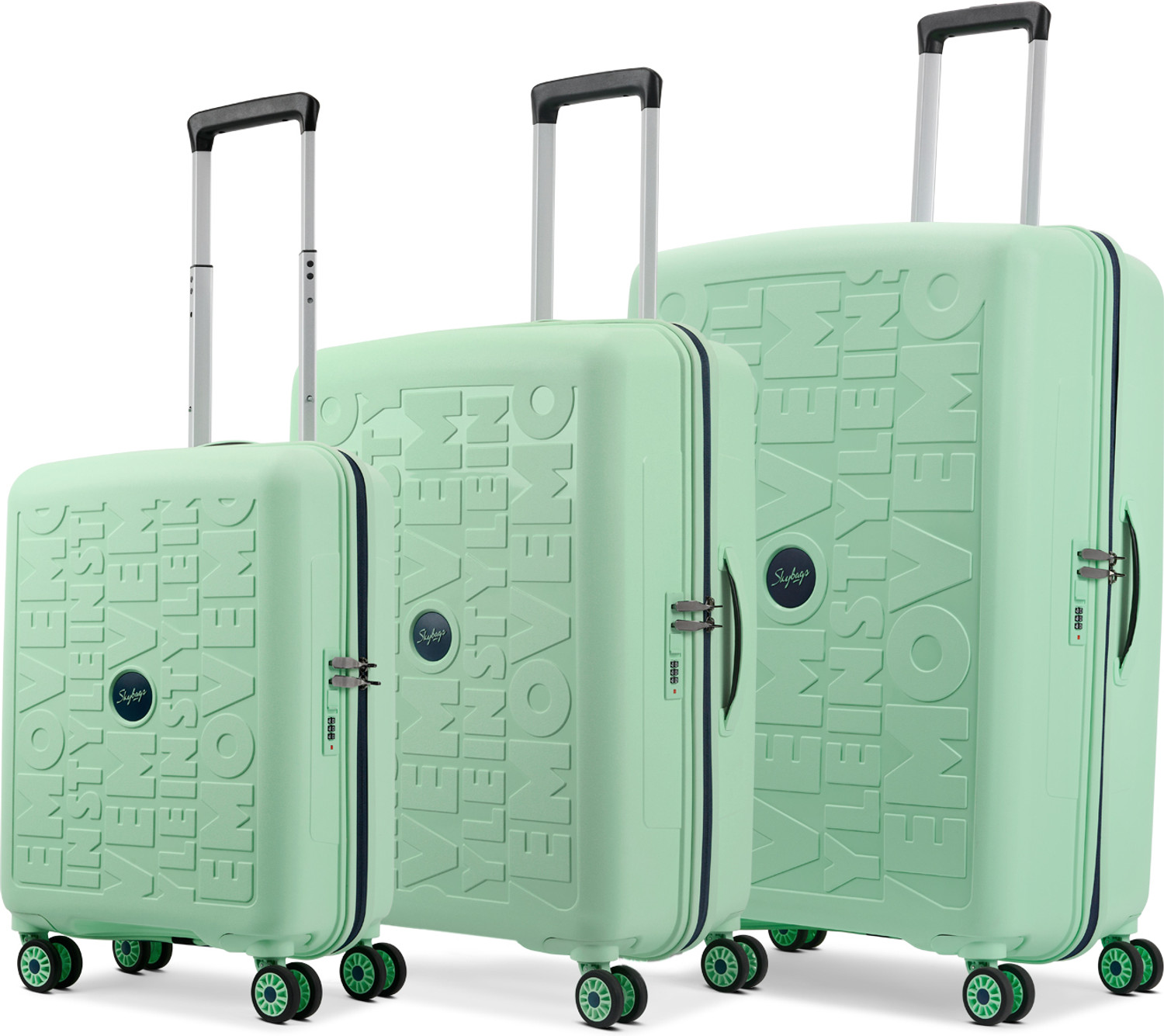 Image of SKYBAGS Play Hard Side Trolley Bag, Polypropylene Travel Luggage with Combination Lock Check-in Suitcase 8 Wheels - 30 Inch