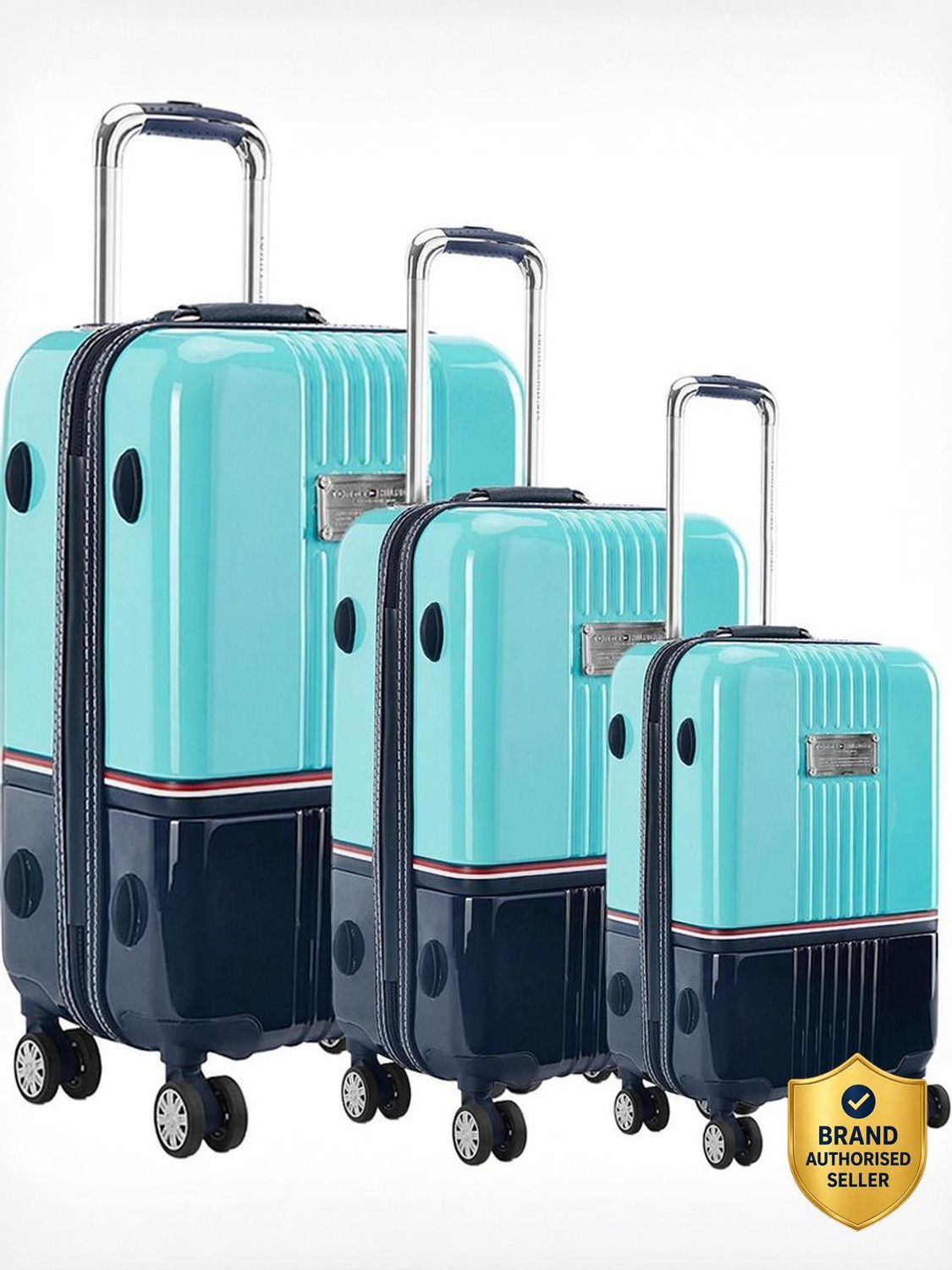 Image of TOMMY HILFIGER Twins Pro Cabin & Check-in Set 8 Wheels - 31 Inch