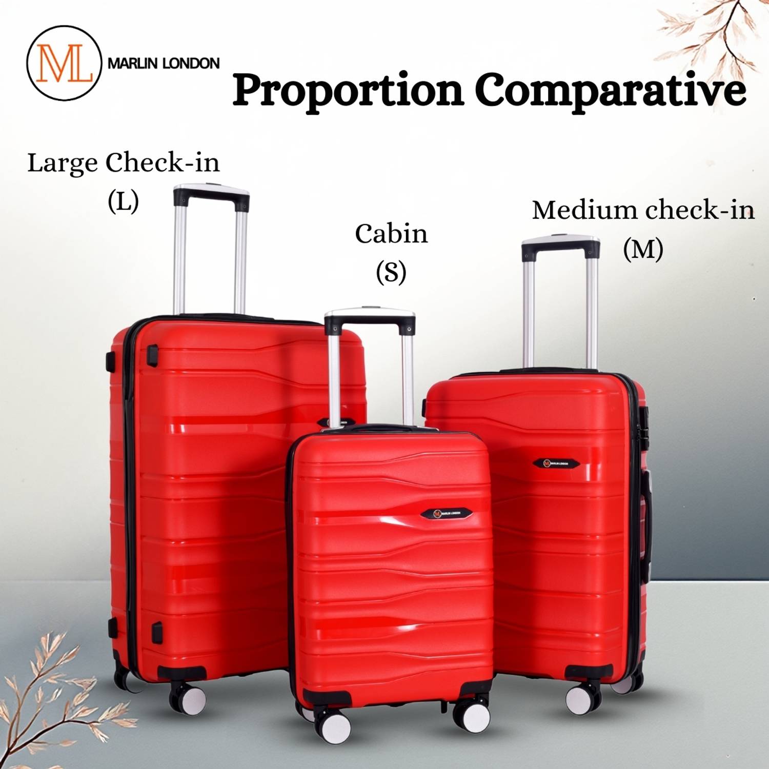 Marlin UDAAN 28 inch 8-Wheel Hard Luggage Pack of 3 - Image 5