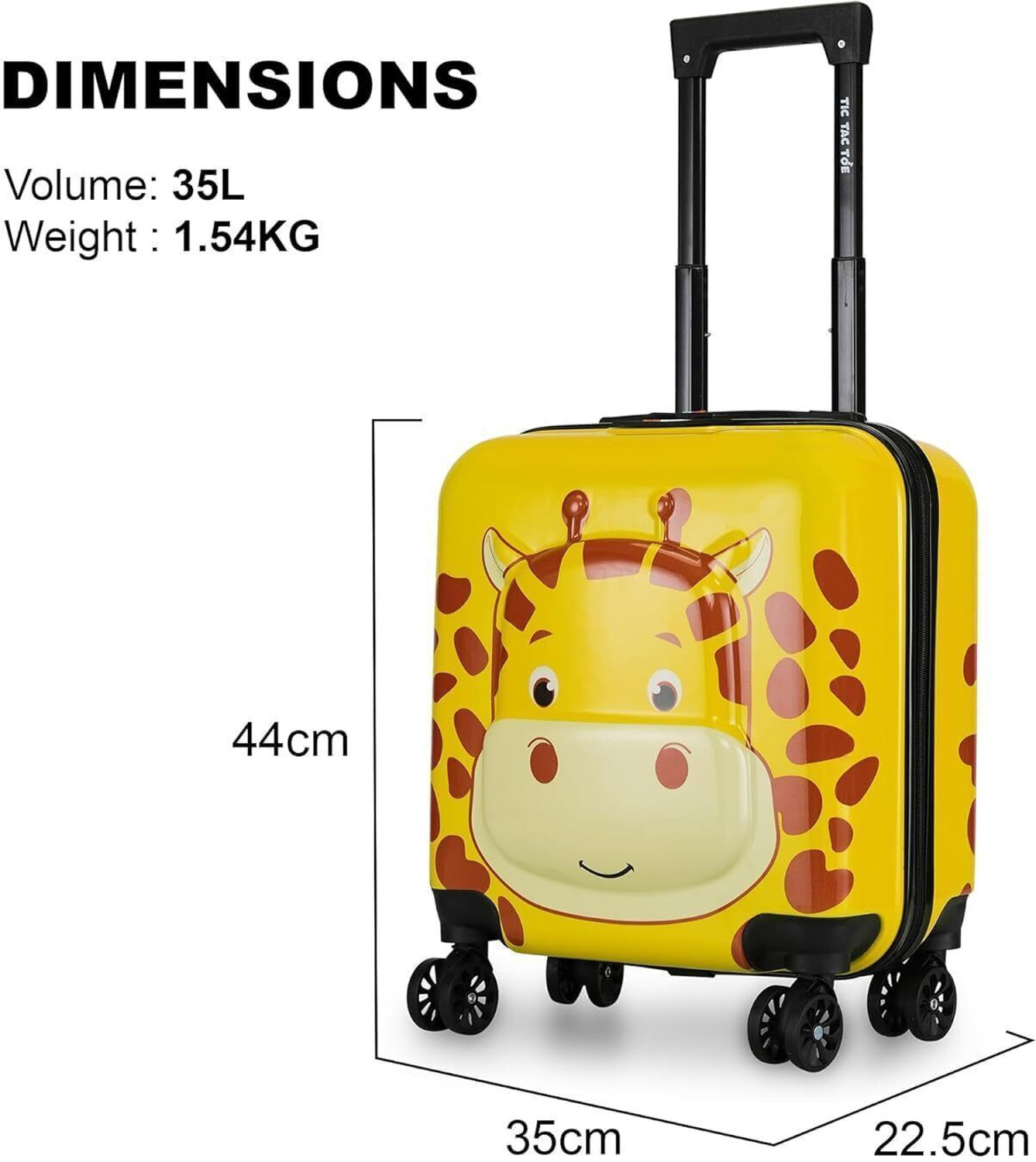 Image of Kesari Nandan Kids Carry On Luggage with Wheels, 18-inch Hard Shell Suitcase for Boys & Girls Cabin Suitcase 4 Wheels - 17 inch
