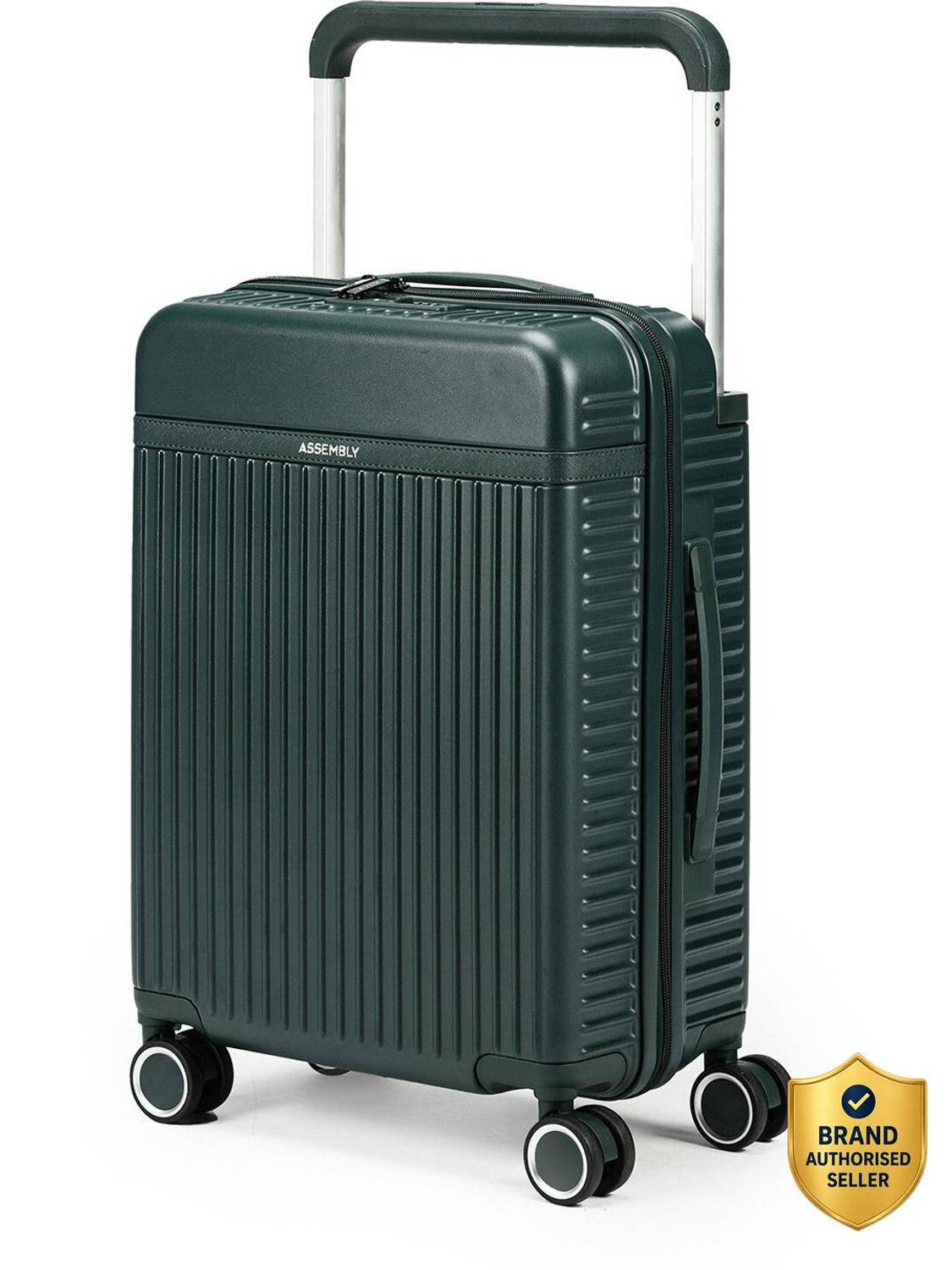 Assembly Hard Shell Luggage with Wide Handle Trolley (45L) with Packing Organiser Cabin Suitcase 8 Wheels - 20 inch