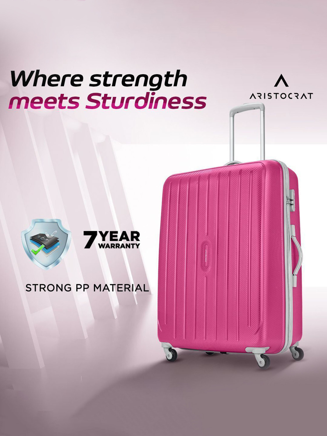 Image of ARISTOCRAT Photon 75 - Hardbody Trolley Bag For Women Check-in Suitcase 4 Wheels - 30 Inch