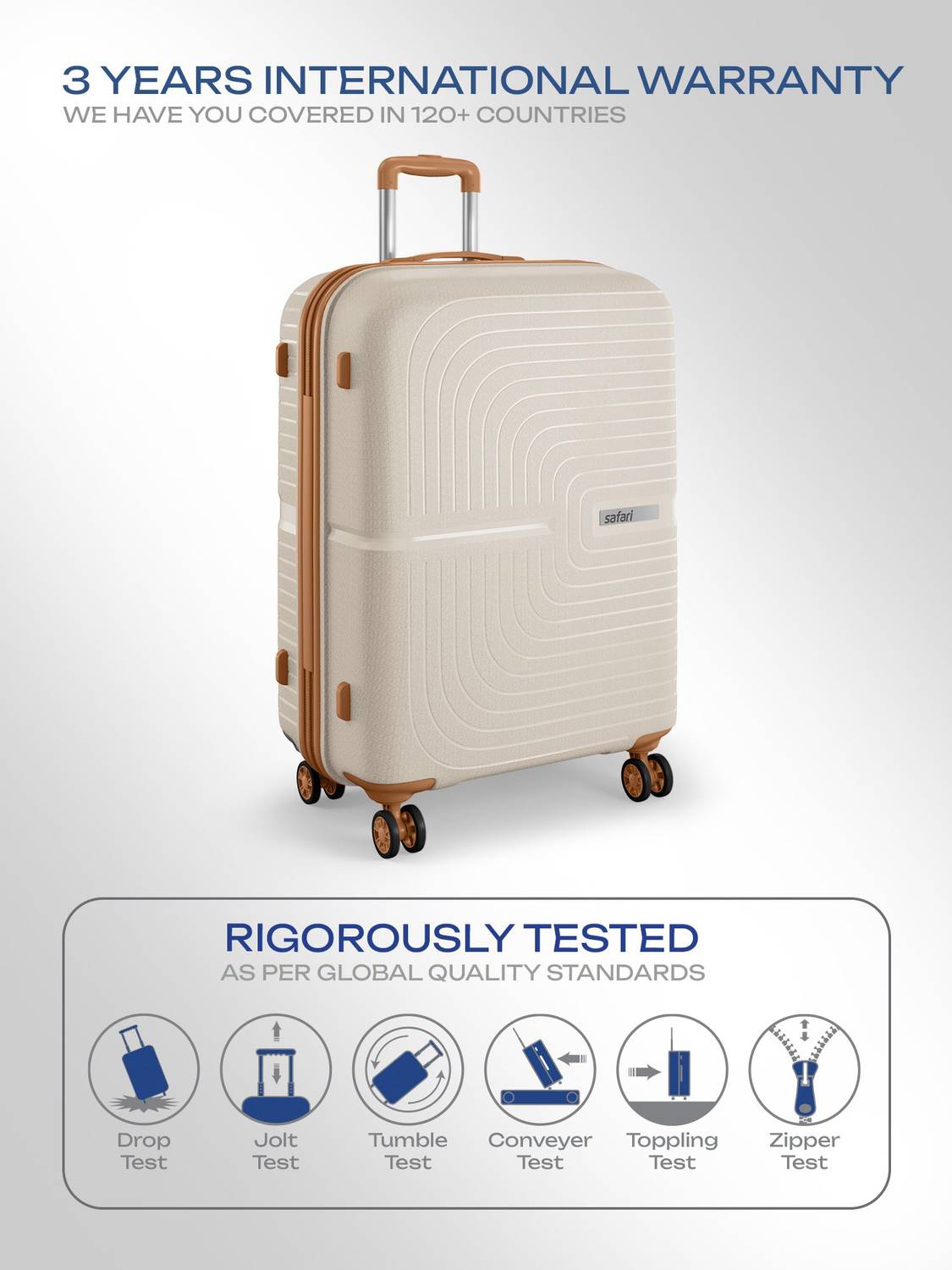 SAFARI Eclipse Neo 75 30 Inches Beige Suitcase - Image 5