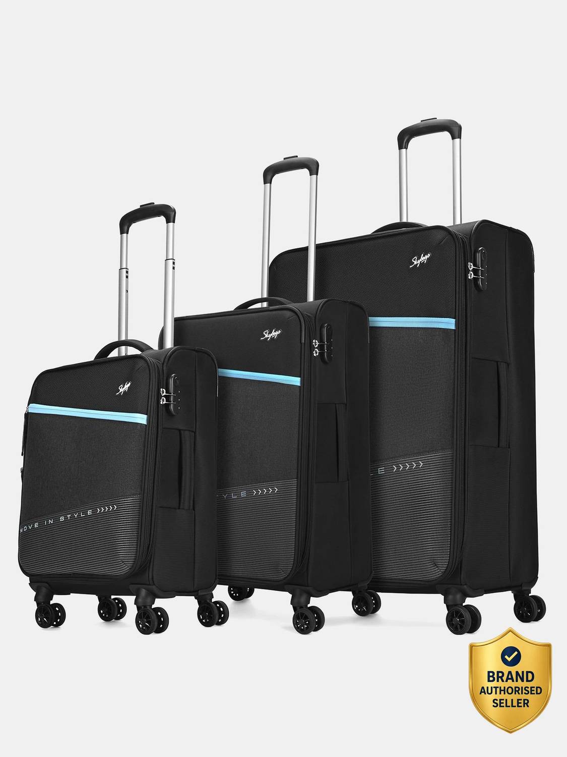 SKYBAGS Genesis Expandable Cabin & Check-in Set 8 Wheels - 31 Inch