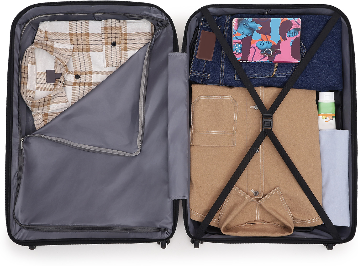 Image of YAYAVAR OSLO Scratchproof 360Degree Rotating Design Trolley Bag Cabin & Check-in Set 4 Wheels - 30 inch