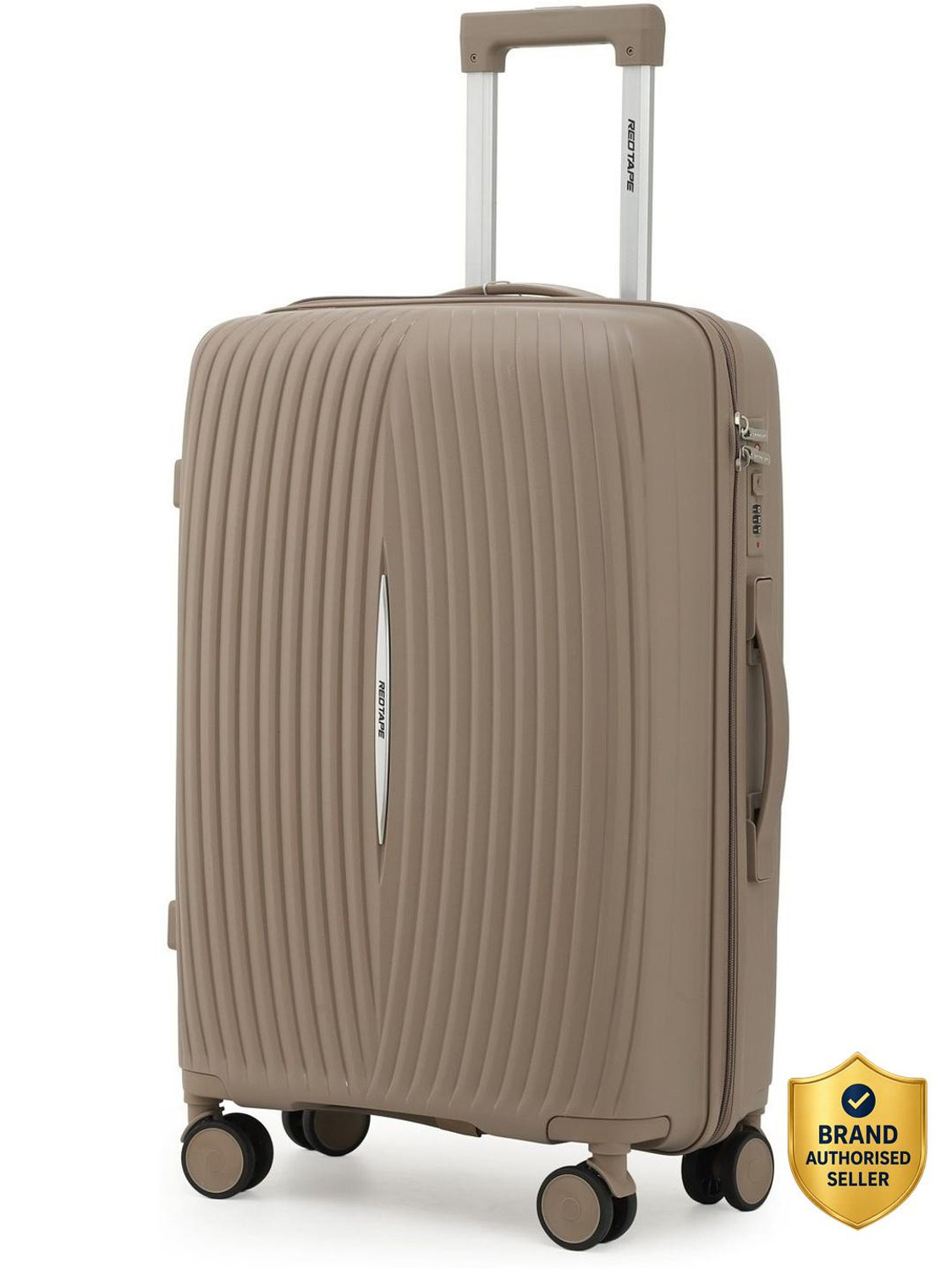 Image of Red Tape Unisex 60L Polypropylene Hard Trolley Bag Check-in Suitcase 8 Wheels - 24 inch