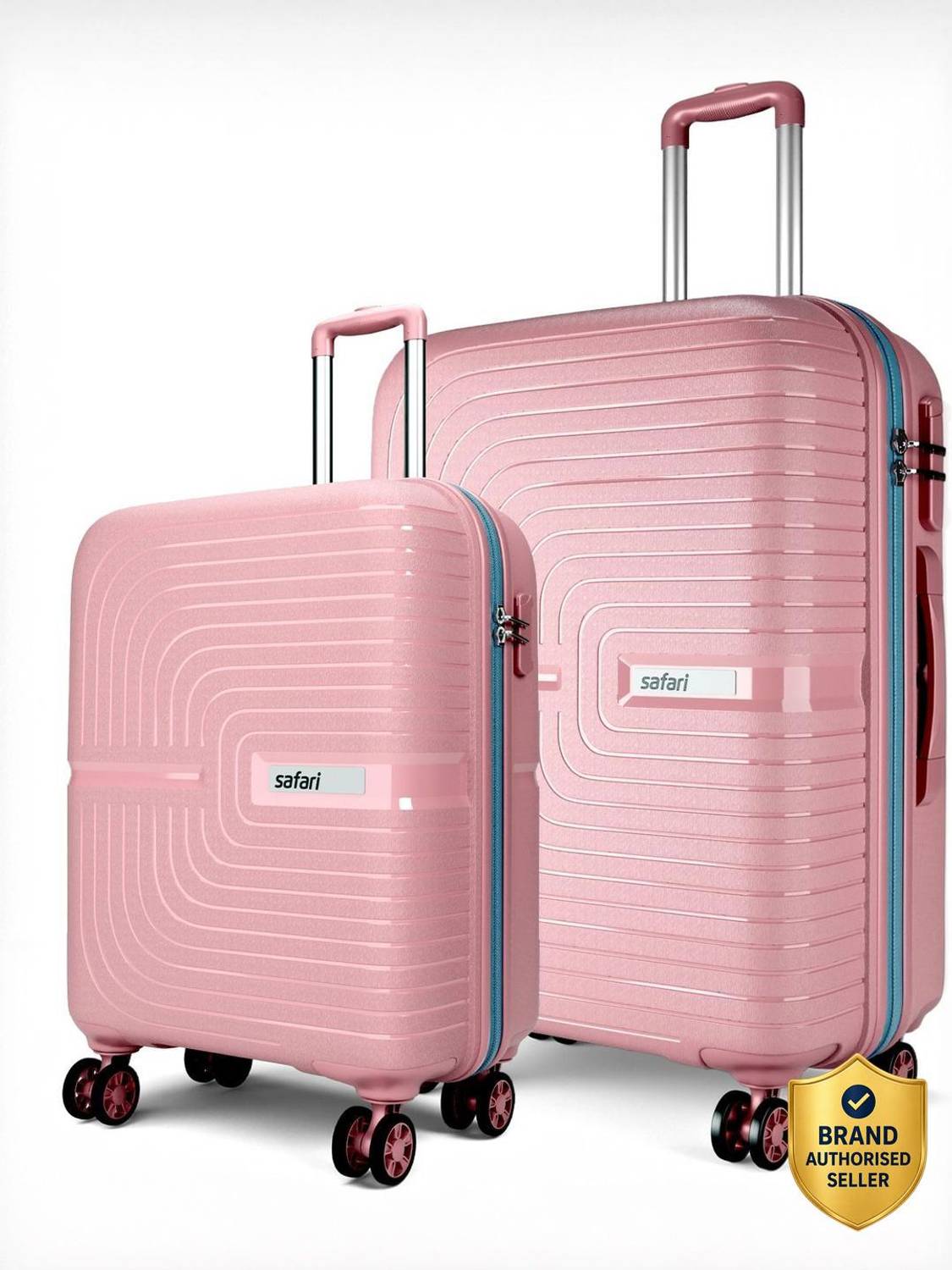 SAFARI ECLIPSE NEO 55/66 4W ROSE GOLD Cabin & Check-in Set 8 Wheels - 26 Inches
