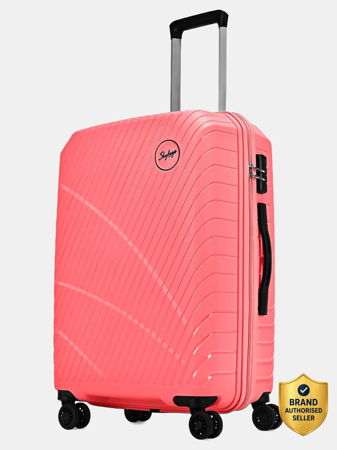 Image of SKYBAGS Streax Check-in Trolley Bag | Hard Luggage | Combination Lock with Sturdy Zipper Check-in Suitcase 8 Wheels - 26 inch